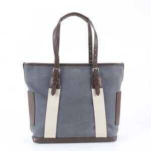 Coach 70896 Leather Canvas Tote Bag Shoulder for Men